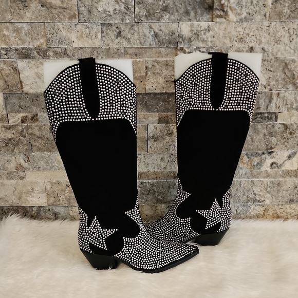 Matisse Dumplin  Black and Silver Women\'s Cowboy Boots Brand New